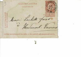 BELGIQUE Carte-Lettre    N° 9 - 1893-1900 Barbas Cortas