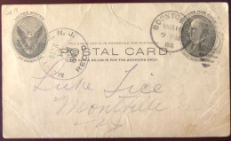 Etats-Unis, Entier-carte, Cachet BOONTON, NJ 16.3.1906 - Repiquage Lackwanna Railroad- (B1588) - 1901-20