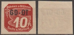 20/ Pof. OT 1, Yellow Gum - Unused Stamps