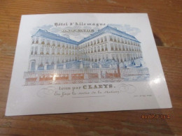 Porceleinkaart - Carte Porcelaine, Hotel D'Allemagne, Oostende, Lith De Lay Bruges  13 Cm X 9.50 Cm - Cartes Porcelaine