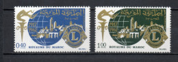 MAROC N°  521 + 522    NEUFS SANS CHARNIERE  COTE 2.00€     LIONS INTERNATIONAL - Morocco (1956-...)
