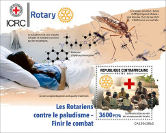 Central Africa  2023 Rotarian Against Malaria – Finish The Fight. Insects. (638b2) OFFICIAL ISSUE - Autres & Non Classés