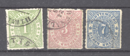 Wurtemberg  :  Mi  36-39  (o)  Sauf  37 - Used