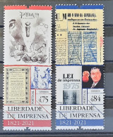 2021 - Portugal - MNH - 200 Years Of Freedom Of Press - 2 Stamps + Block Of 1 Stamp - Neufs