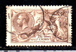 UK, GB, Great Britain, Used, 1918, Michel 141 III,height 22 1_2, George V, Seahorse, (M) - Usati