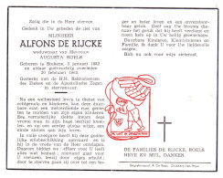 DP Alfons De Rijcke ° Stekene 1882 † 1965 X Augusta Roels // Heye Mul - Devotion Images