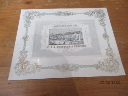 Porceleinkaart - Carte Porcelaine,Hotel Des Pays Bas A J Couvreur A Verviers, 19.50 X 15.50 Cm - Cartoline Porcellana