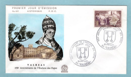 FDC France 1968 - Anniversaire De L'enclave Des Papes - YT 1562 - 84 VALREAS - 1960-1969