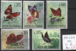 SAINT-MARIN 599 à 603 ** Côte 2 € - Unused Stamps