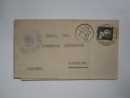 1933 ITALY BIBBIENA To PARTINICO COVER - Other & Unclassified