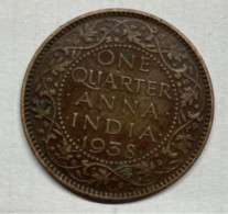 1/4 One Quarter Anna Coin India-British 1938 - Indien