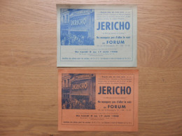 LOT DE 2 DOCUMENTS PUBLICITAIRES FILM JERICHO DU 03 AU 17 JUIN 1946 - Werbung