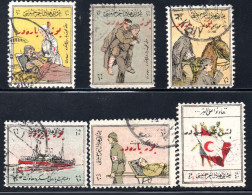 3069.1916 CHARITY,RED CRESCENT, YT 1-6, 1 SMALL THIN. - Usados