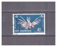 NOUVELLES  HEBRIDES   . N ° 221 .  40 C  POISSON    OBLITERE    .  SUPERBE . - Used Stamps