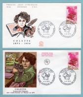 FDC France 1973 - Colette - Femme De Lettres, Actrice Et Journaliste - YT 1747 - 89 Saint Sauveur En Puisaye - 1970-1979