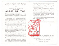 DP Aloïs De Vos ° Stekene 1888 † 1960 - Devotieprenten