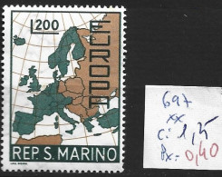 SAINT-MARIN 697 ** Côte 1.25 € - Unused Stamps