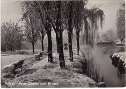 MILANO - CARTOLINA - PARCO LAMBRO SOTTO LA NEVE - VIAGGIATA PER VARESE - 1958 - Milano (Milan)