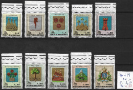 SAINT-MARIN 710 à 19 ** Côte 2.50 € - Unused Stamps