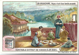 CHROMO - Véritable Extrait De Viande LIEBIG - En INDOCHINE - Repas Rituel D'une Famille Annamite - Liebig