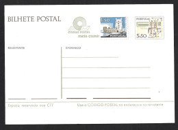 Entire Postcard With Textile Industry Stamp. Ancient Loom. With Additional Belém Tower. Inteiro Postal Da Indústria Text - Postwaardestukken