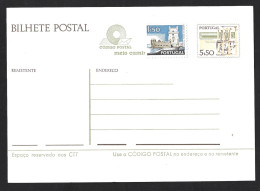 Entire Postcard With Textile Industry Stamp. Ancient Loom. With Additional Belém Tower. Inteiro Postal Da Indústria Text - Postal Stationery