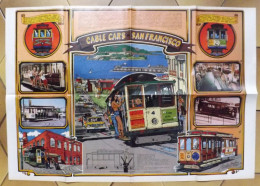 Maxi Poster.  " CABLE CARS SAN FRANCISCO "   Jean Luc BEGHIN.  1978. - Affiches