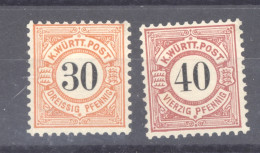 Wurtemberg  :  Mi  61-62  * - Mint