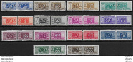 1946-51 Italia Pacchi Postali Ruota Bc 14v. MNH Sassone N. 66/80-79 - 1946-60: Mint/hinged