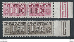 1955 Italia Pacchi In Concessione Stelle Bf MNH Sassone N. 9/I+12/I - 1946-60: Neufs