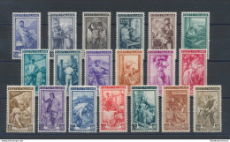 1950 Italia - Repubblica , Italia Al Lavoro , Filigrana Ruota , 19 Valori , N° 634-652 , MNH** - Other & Unclassified