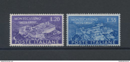 1951 Italia - Repubblica , Abbazia Di Montecassino , 2 Valori , N. 664/65 , MNH** - Sonstige & Ohne Zuordnung