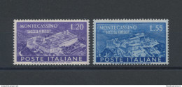 1951 Italia - Repubblica , Abbazia Di Montecassino , 2 Valori , N. 664/65 , MNH** - Andere & Zonder Classificatie