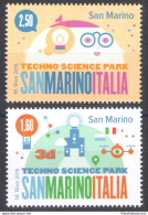 2015 SAN MARINO, EMISSIONE CONGIUNTA CON ITALIA , N° 2495/96 , PARCO SCIENTIFICO , 2 Val. MNH** - Otros & Sin Clasificación