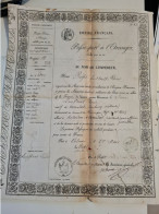 Passeport 1858 COLMAR VOERRENDAEL LIMBOURG HOLLANDE REININGUR ROTTERDAM AACHEN MAYENCE WISSEMBOURG - Historical Documents