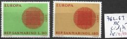 SAINT-MARIN 762-63 ** Côte 1.25 € - 1970