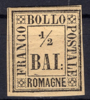 1/2 BAJ GIALLO PAGLIA SASS.1 CON OTTIMI MARGINI  NUOVO CON GOMMA ORIGINALE  FIRMATO PERITO CV 120+++ - Romagna