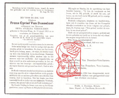 DP Frans Cyriel Van Dosselaer ° Beveren Waas 1913 † 1961 X Irena Angelina Verschueren // Bosman Michelet - Images Religieuses