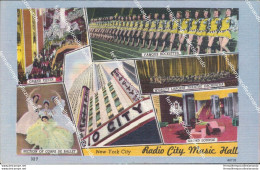 Au407 Cartolina New York City Radio City Music Hall - Andere & Zonder Classificatie