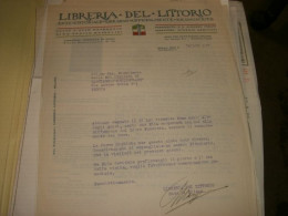 LETTERA SU CARTA INTESTATA LIBRERIA DEL LITTORIO - Documentos Históricos