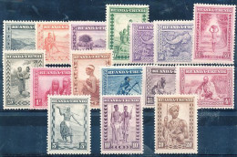 TIMBRE STAMP ZEGEL RUANDA URUNDI SCENES INDIGENES 92-106  X - Ongebruikt