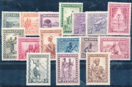 TIMBRE STAMP ZEGEL RUANDA URUNDI SCENES INDIGENES 92-106  X - Unused Stamps