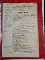 PROCES VERBAL ALTKIRCH ELECTION DES OFFICIERS COMPAGNIE DES CHASSEURS 1840 - Documents Historiques