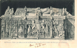 BURGOS, TOMB OF THE KINGS DON JUAN, SCULPTURE, SPAIN, POSTCARD - Burgos