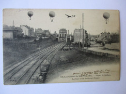 Cpa...les Coteaux De Saint-Cloud...départ De Ballons...la Gare Et Le Boulevard Senart..1915..(correspondance Militaire). - Saint Cloud