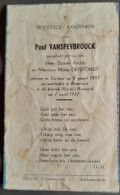 Rouwprentje :  Paul Vanspeybrouck 6 Maart 1957 - 7 April 1957 / LICHTERVELDE - Religion &  Esoterik