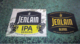 Bières Brasserie Du Village De Jeanlain  Lot Anciennes étiquettes De Bière X 2  Différentes  Blonde Et IPA Session - Cerveza