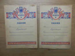 LOT DE 2 PROTEGE-CAHIERS PILE WONDER - Book Covers