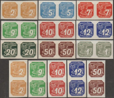 017/ Pof. NV 1-9, Pairs - Unused Stamps