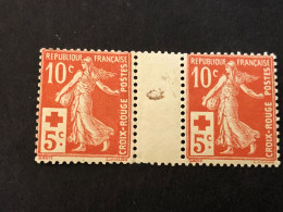 FRANCE Timbre 147  10c + 5c Croix-Rouge En PAIRE, Neuf Sans Charnières, Cote 200€ - Ongebruikt